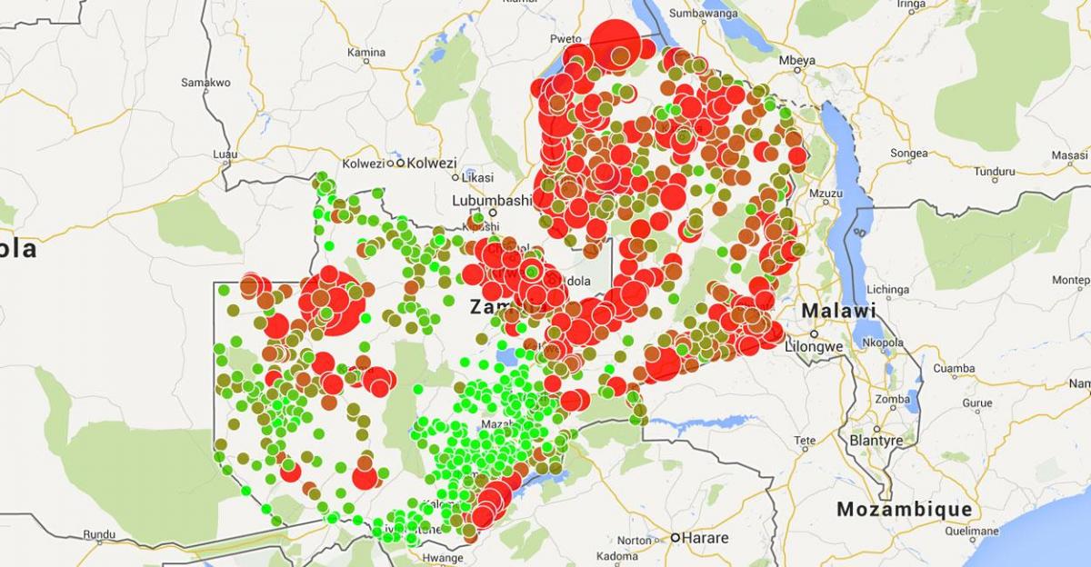 map of Malawi malaria 